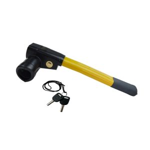 Traba Volante Amarillo-Negro Metal Antirrobo con Llaves